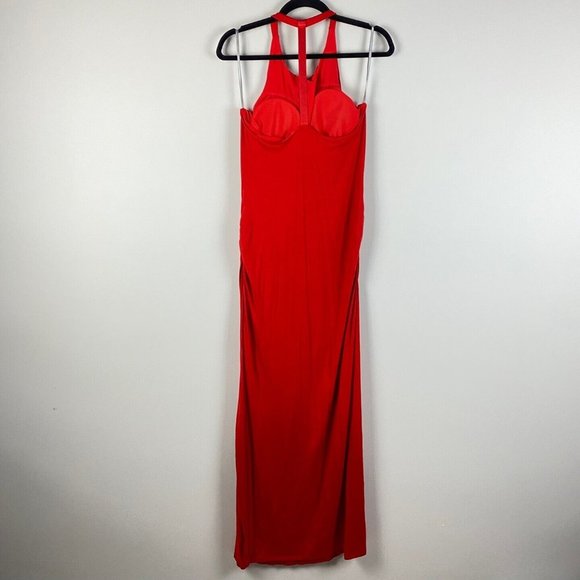 Athleta Serenity Maxi Dress Saffron Red Size Medium - Picture 4 of 9